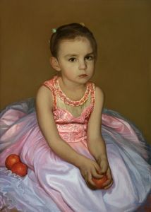 Девочка с мандаринами. Портрет Ани.