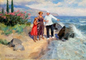 Семья на отдыхе в Крыму. (1941).
