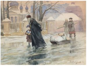 Священник с продовольственной помощью от АРА. 1922.