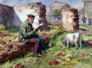 Генерал — князь Васильчиков в его нынешнем положении. Sic transit gloria mundi (Так проходит мирская слава). Петроград, июнь 1922 г.