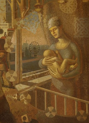 Фрагмент картины – «Чернобыль. Последний день Припяти.»