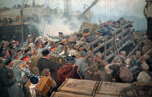 Бегство буржуазии из Новороссийска в 1920 году. (1926г.).